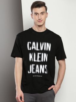 Calvin Klein - Black Graphic Relaxed Fit Cotton T-Shirt