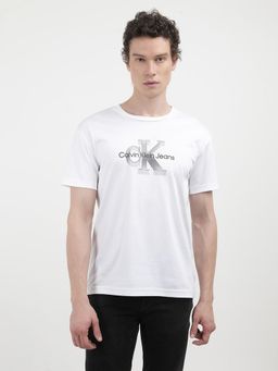 Calvin Klein - White Logo Slim Fit Cotton T-Shirt