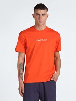 Calvin Klein - Orange Logo Relaxed Fit Cotton T-Shirt