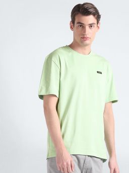 Calvin Klein - Green Solid Relaxed Fit Cotton T-Shirt