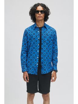 TERRA LUNA - Puck Undyed Blue Casual Shirt