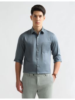 Arrow - Mens Geometric Self Design Auto Press Flx Shirt