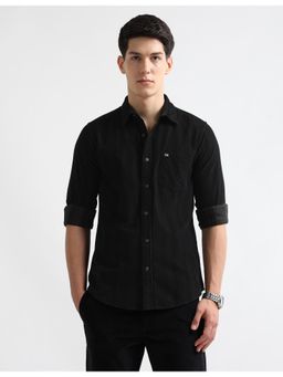 Arrow Sports - Mens Vertical Stripes Chelsea Slim Fit Shirt