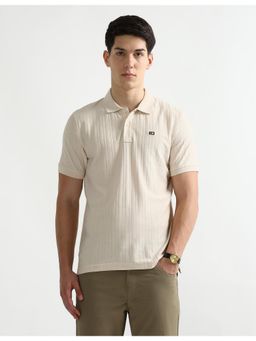 Arrow Sports - Mens Textured Regular Fit Polo T-Shirt