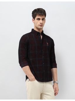 U.S. Polo Assn. Denim Co. - Mens Grid Tattersall Checks Corduroy Shirt