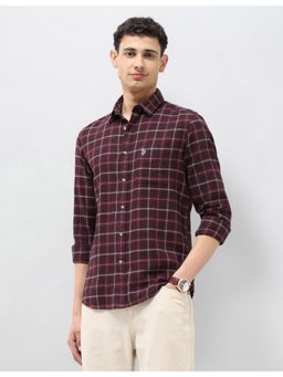 U.S. Polo Assn. Denim Co. - Mens Grid Tattersall Checks Herringbone Shirt