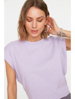 Trendyol - Women's Comfortable Purple T-shirts