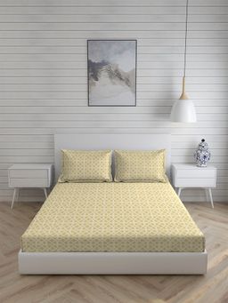 Boutique Living - Cottage Garden 300 TC King Bedsheet -Yellow