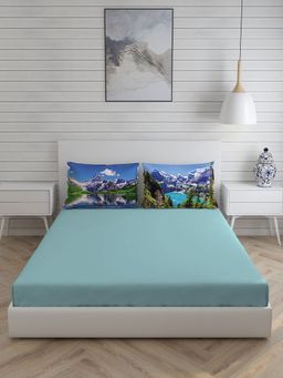 Boutique Living - Globe Trotter 200 TC King Bedsheet -Blue