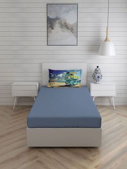 Boutique Living - Globe Trotter 200 TC Single Bedsheet -Blue