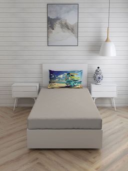 Boutique Living - Globe Trotter 200 TC Single Bedsheet -Grey