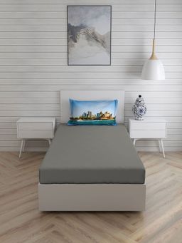 Boutique Living - Globe Trotter 200 TC Single Bedsheet -Grey