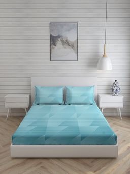 Boutique Living - Mystic Hues 270 TC Double Bedsheet -Blue