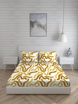 Boutique Living - Monologue 146 TC King Bedsheet -Yellow