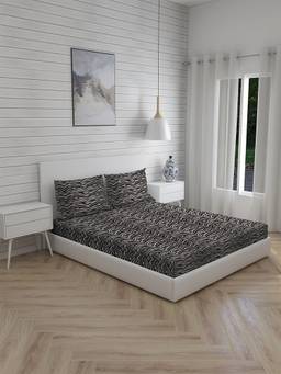 Boutique Living - Untamed 270TC TC King Bedsheet -Black