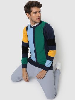 CAHOOT - Men Stylish Colorblocked Casual Sweaters