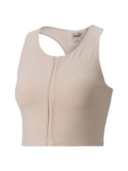 Puma - Exhale Cut Out Women Pink Cropped Tank Top