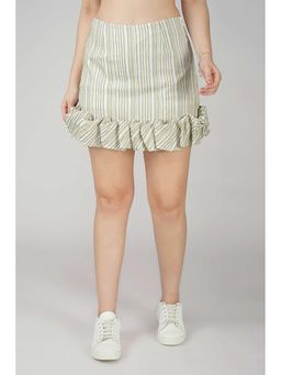 The Clothing Factory - Green Striped Skirt
