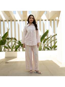 ORDINAREE - Blush Pink Whisper Shirt and Pyjama