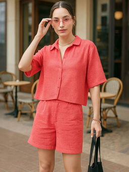 Bewakoof - Women's Pink Oversized Co-ordinates