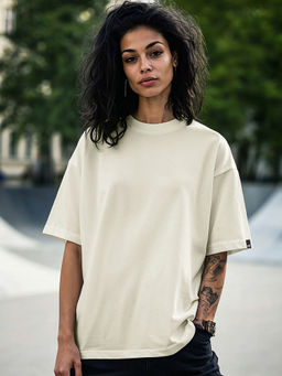 Bewakoof - Women's Off White Oversized T-shirt