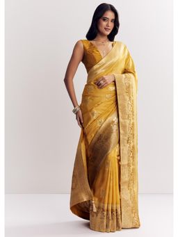 KALKI FASHION - Georgette All Over Butti Woven Design Saree with Unstitched Blouse