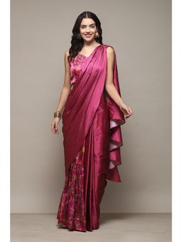 Biba - Women Ethnic Motifs Printed Saree with Stitched Blouse