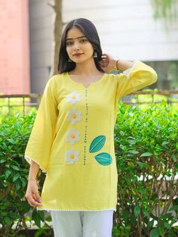 NIKATT - Lemon Yellow Blossom Tunic