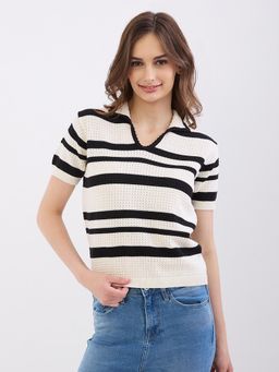 Spykar - Black Slim Fit Casual Sweaters for Women