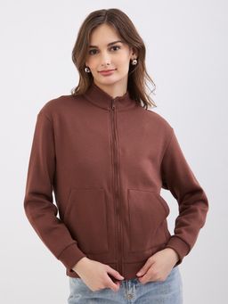 Spykar - Sepia Brown Relaxed Fit Casual Jacket for Women