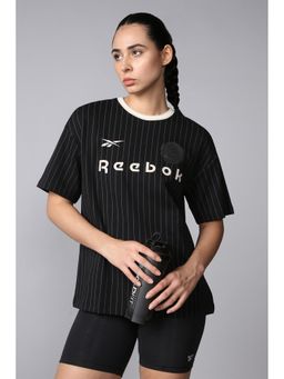 Reebok - Black Stripes Women T-Shirt