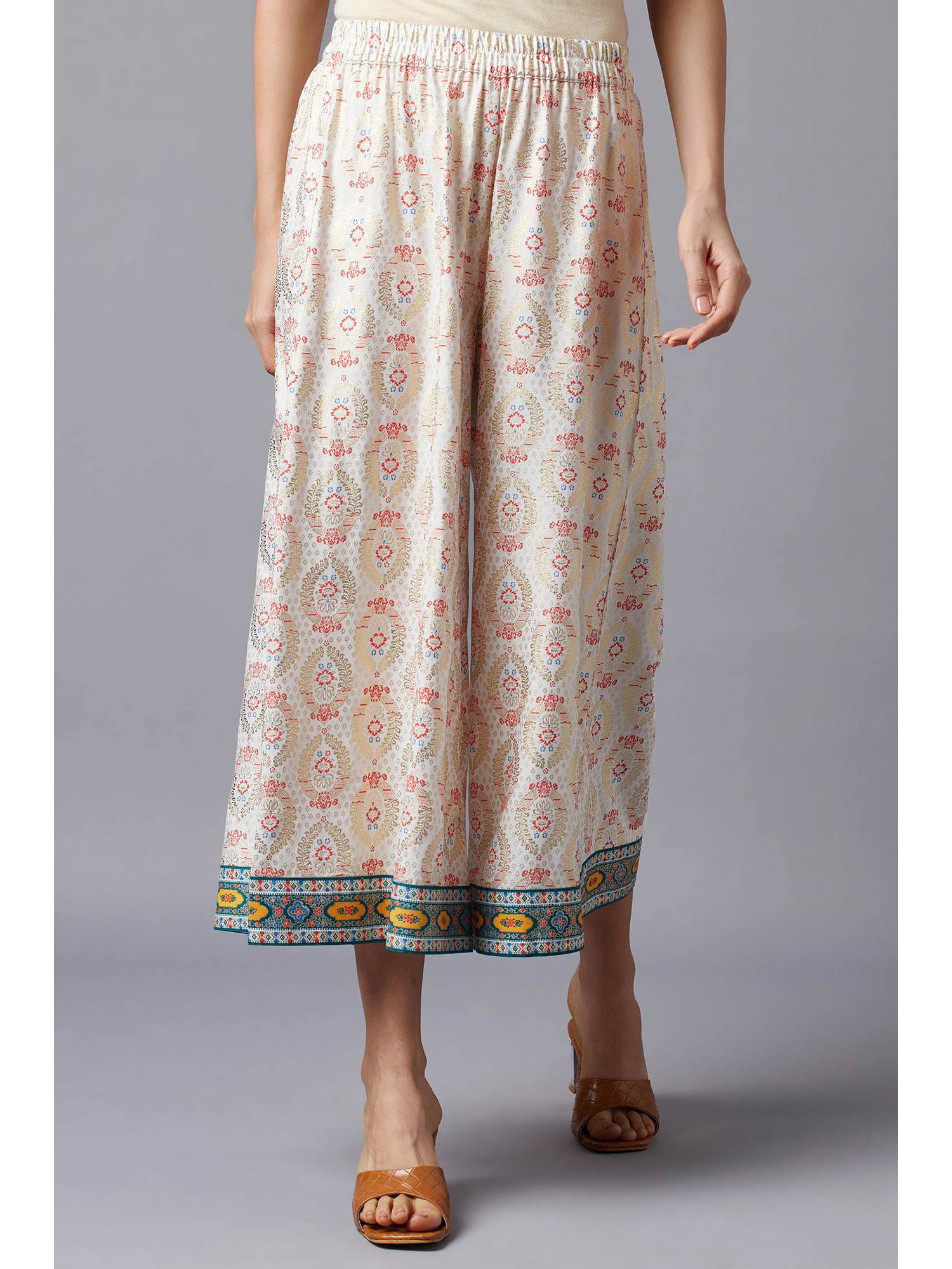 aurelia Beige Printed Culottes-picture-23