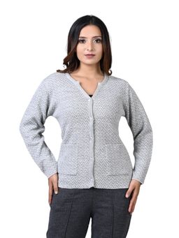 TWENTY ME - Grey Casual Full Sleeve with Pockets Women Cardigan