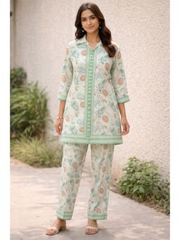 SUTRA CLOTHING - Green Sabz Mint Printed Co-Ord Set