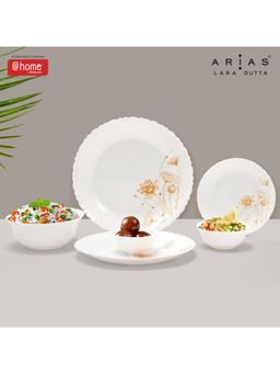 At Home by Nilkamal - Arias Fluted Gold Fiesta Dinner Set - 33 Pieces