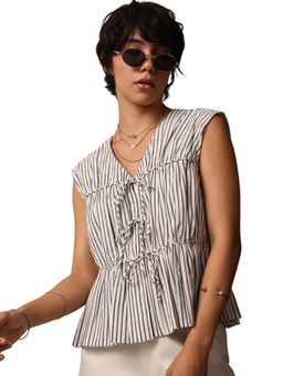 ONLY - White Stripes Top