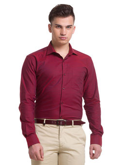 Park Avenue - Fancy Maroon Shirt