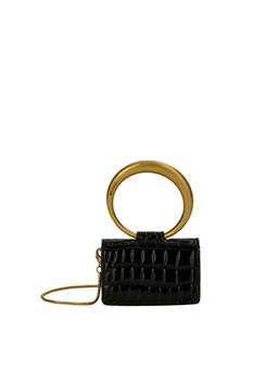 MIRAGGIO - Vino Clutch With Detachable Strap - Black (S)