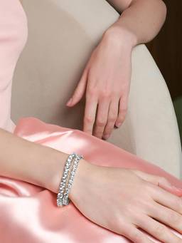 MISS JO - Brilliant Round Shaped Solitaire Tennis Bracelet