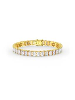 MISS JO - Emerald Cut Soliaire Tennis Bracelet