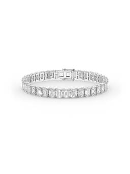 MISS JO - Emerald Cut Soliaire Tennis Bracelet