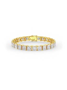 MISS JO - Square Shaped Solitaire Tennis Bracelet