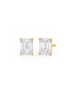 MISS JO - Emerald Cut Solitaire Stud Earrings