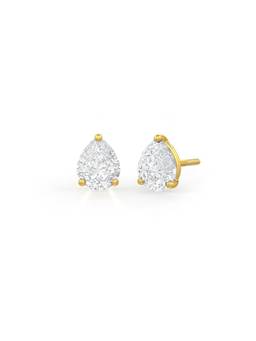 MISS JO - Pear Shaped 6X8Mm Solitaire Stud Earrings