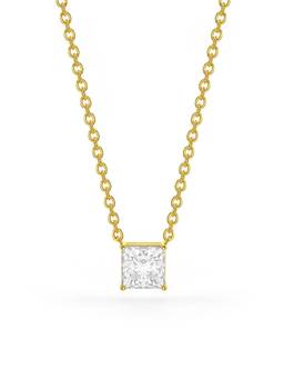 MISS JO - Square Shaped Solitaire Necklace