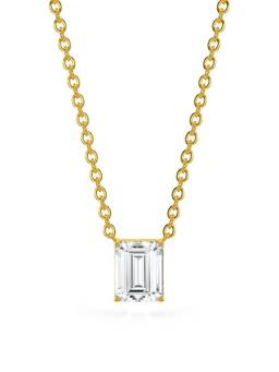 MISS JO - Emerald Cut Solitaire Necklace