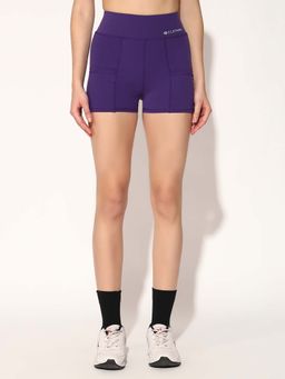 CLOTHWIK - Purple Solid Regular Fit Shorts