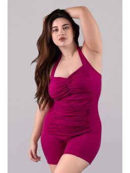 Keepfit - Pink Solid Regular Fit Swimwear