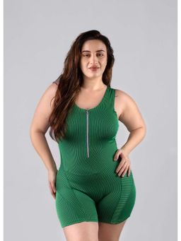 Keepfit - Green Stripes Regular Fit Swimwear