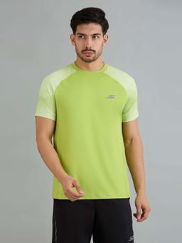 SKECHERS - Yellow Colorblock Regular Fit T-Shirt